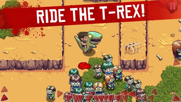 Age of Zombies Ride T-Rex