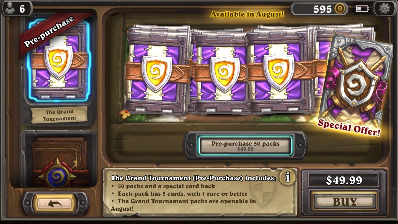 photo of 'Hearthstone' Update Hits, Adds $49.99 The Grand Tournament Preorder and Fixes Tavern Brawl image