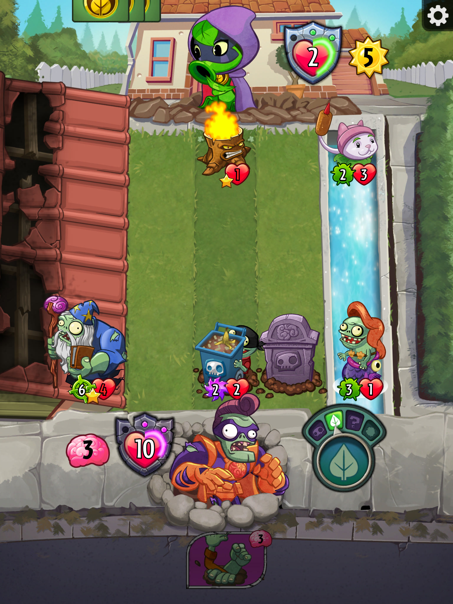 plants vs zombies heroes puzzle party