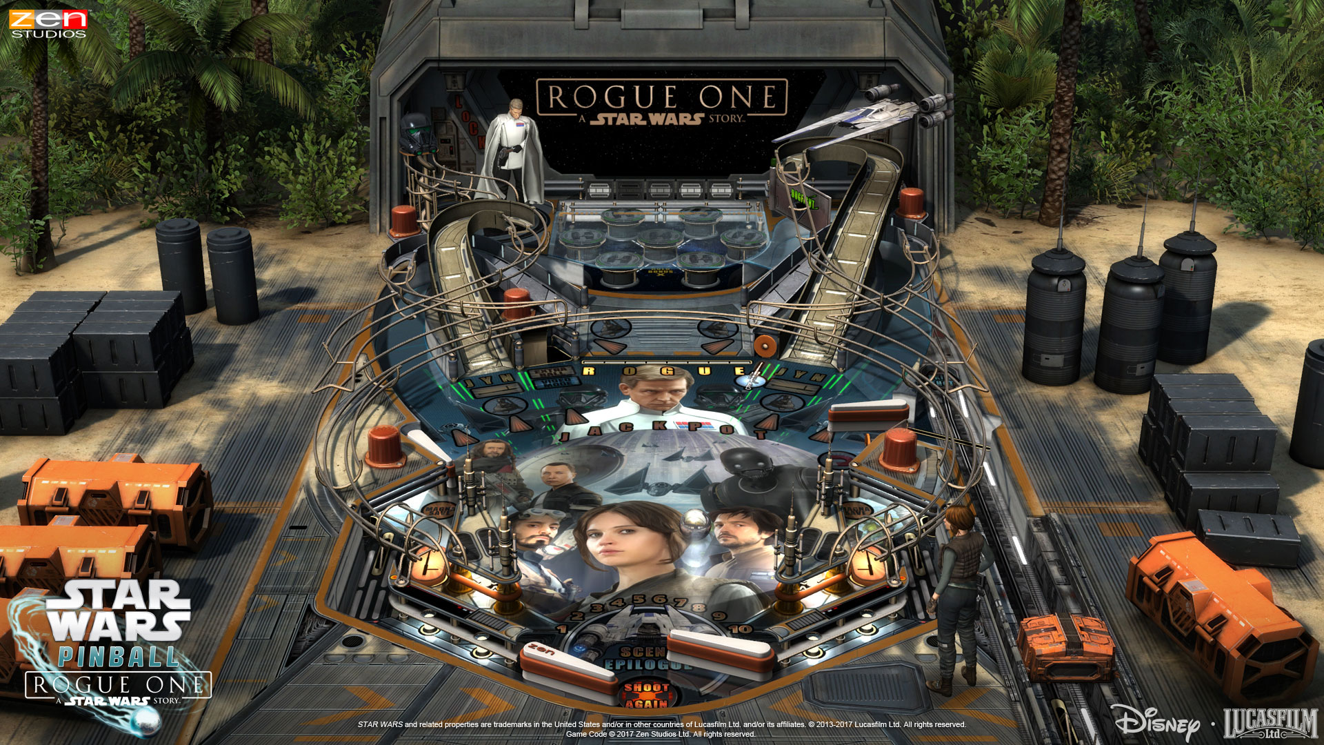 Zen Studios Reveals 'Rogue One' Pinball Table on Day 'Star Wars: The Last Jedi' Revealed