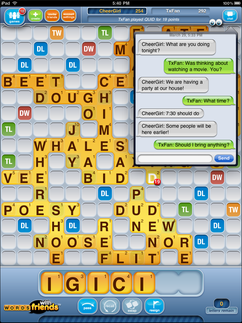 Words With Friends Hd An Ipad Edition Announced Toucharcade