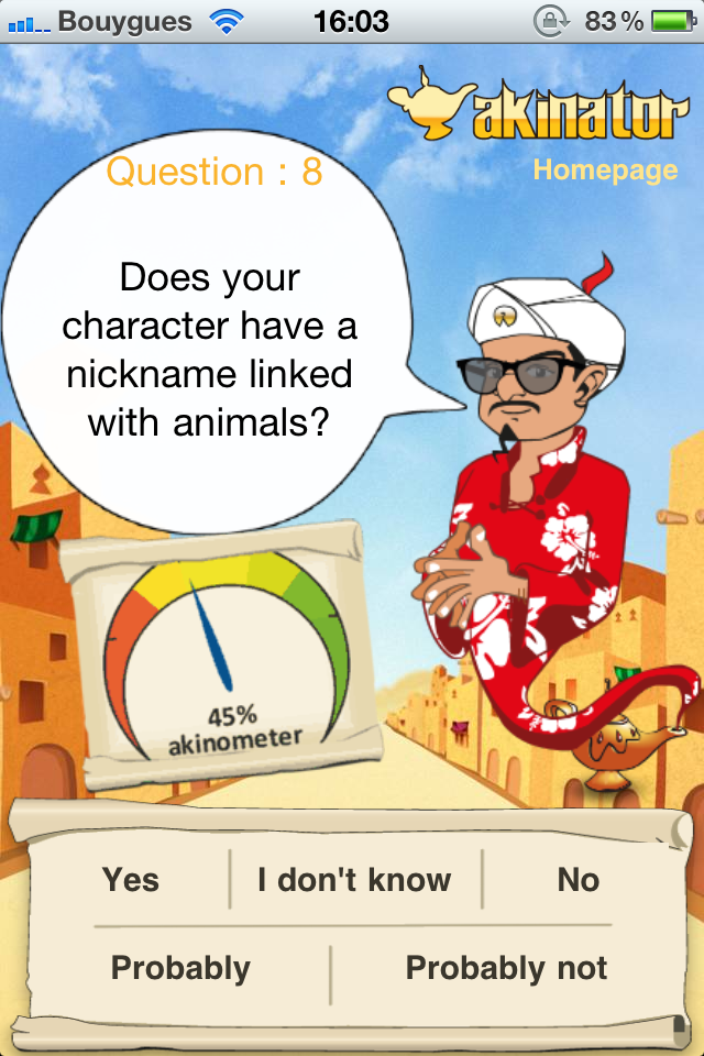 Akinator Online Game 