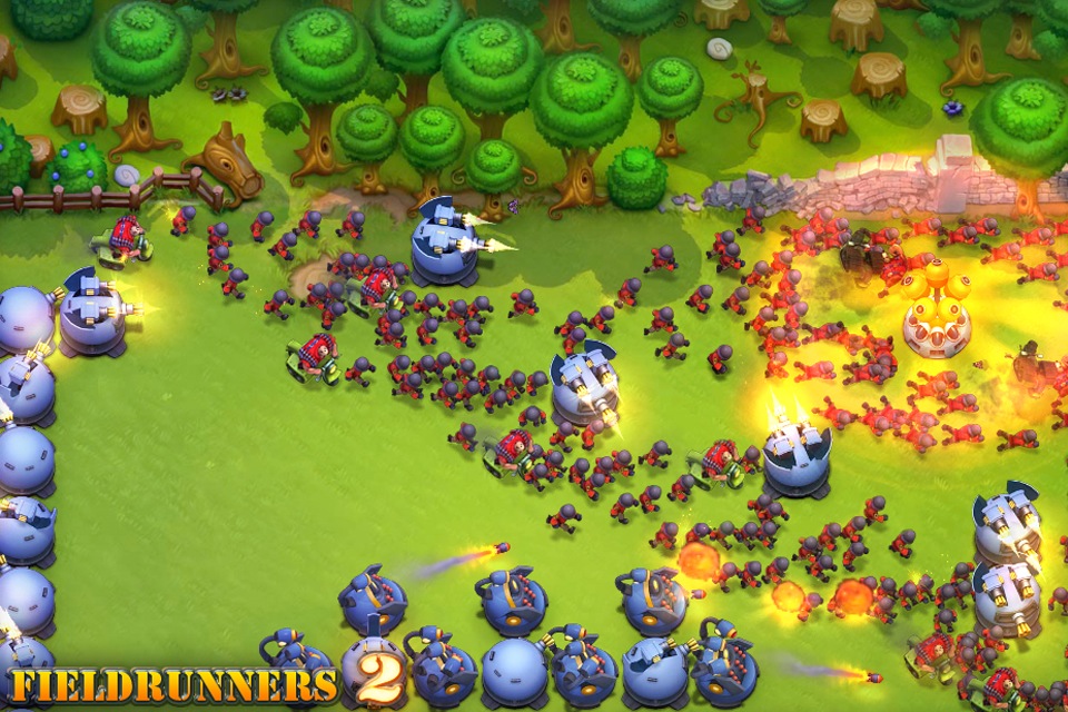 Screenshot of a classic Tower Defense game. Game shown: Tower Defense