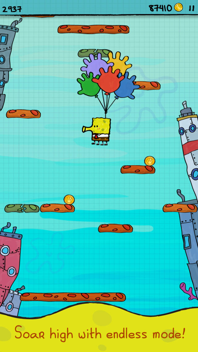 Doodle Jump' Features SpongeBob