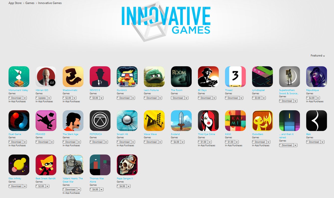 Apple “Innovative Games” Feature Has Mostly Paid Games – TouchArcade