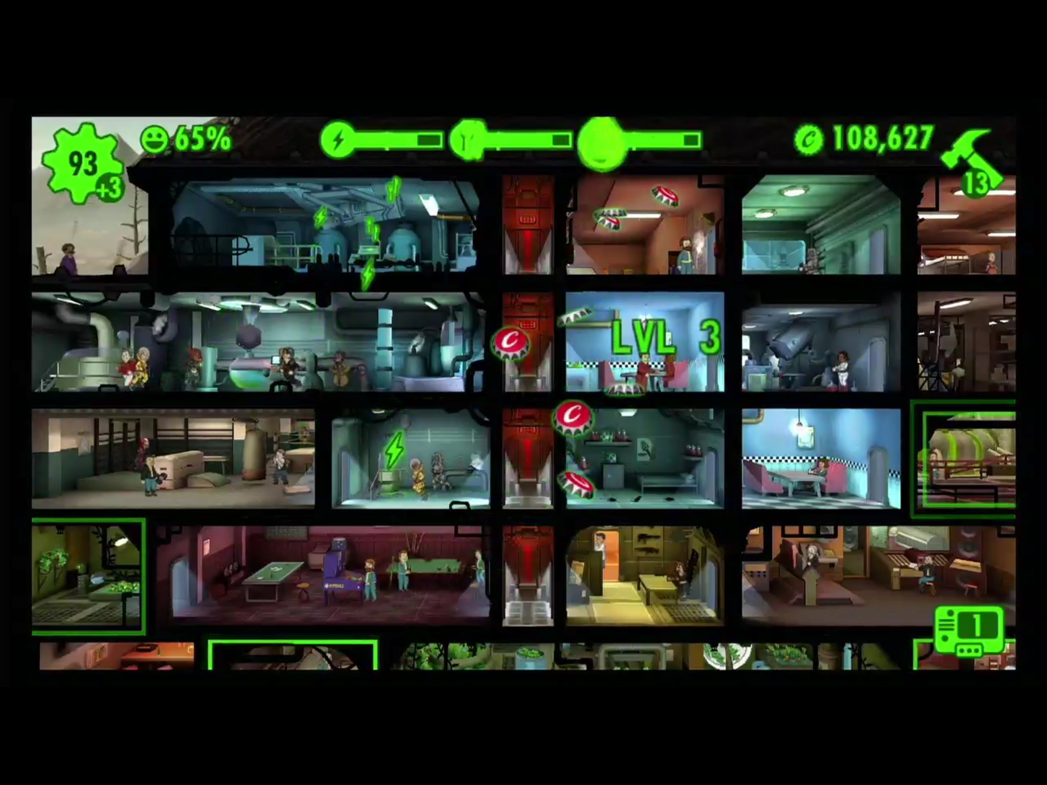 fallout shelter game best layout