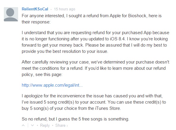 Apple's Song and Dance in Refusing to Refund 'Bioshock' Gets New Background  Music – TouchArcade