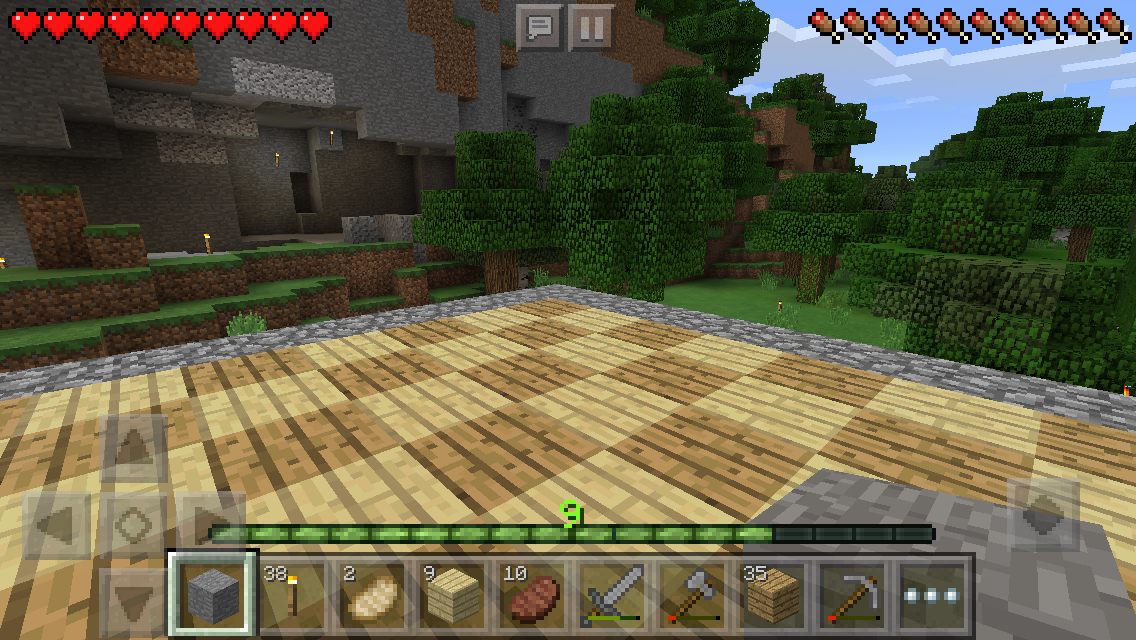 Features in Minecraft Pocket Edition 0.12!