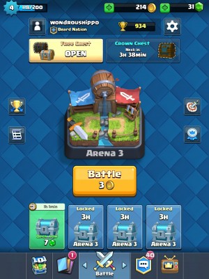 Clash Royale Menu Screen