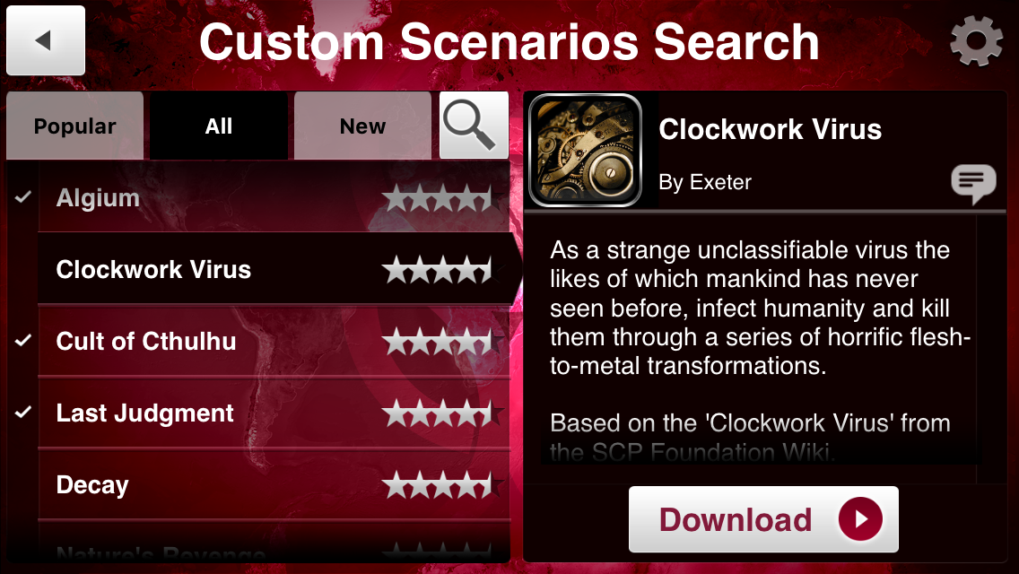 Custom Scenario Search