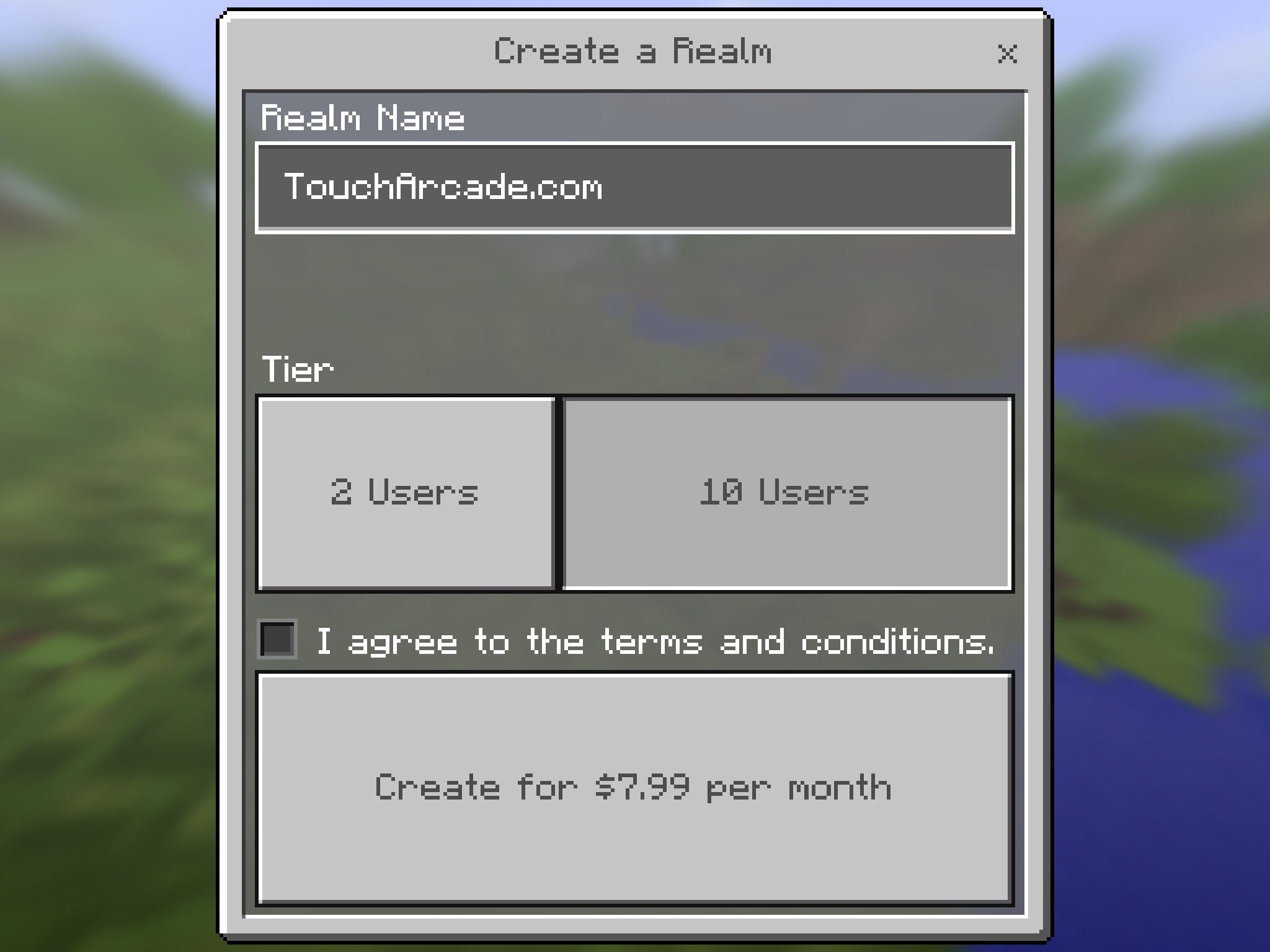 minecraft bedrock free realms