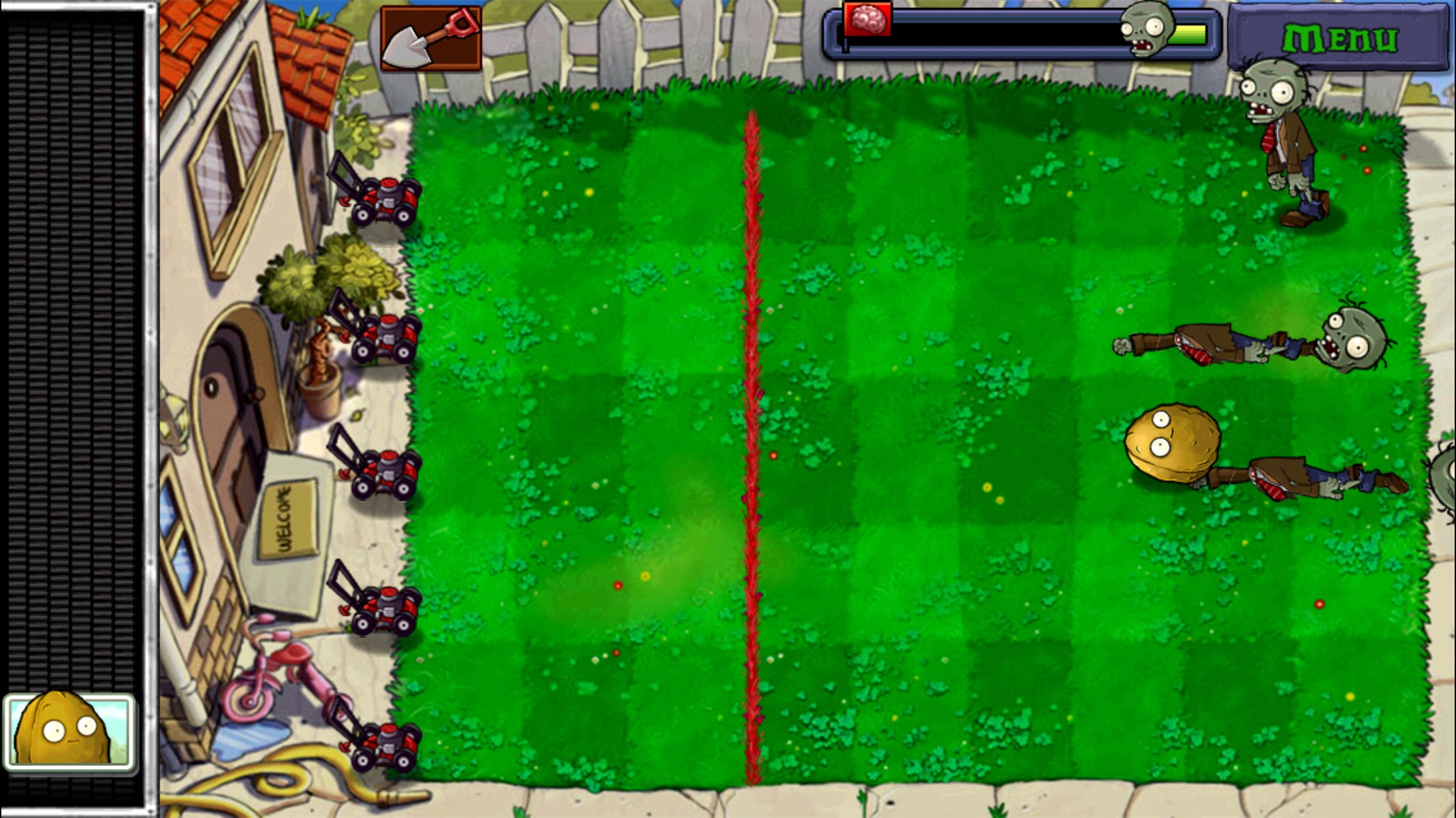 Plants vs Zombies поле