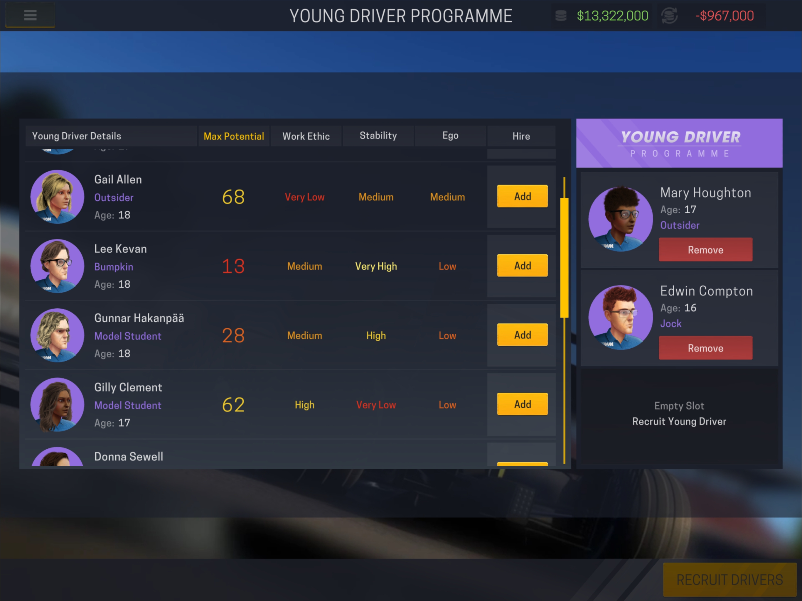 motorsport manager mobile 2 setups