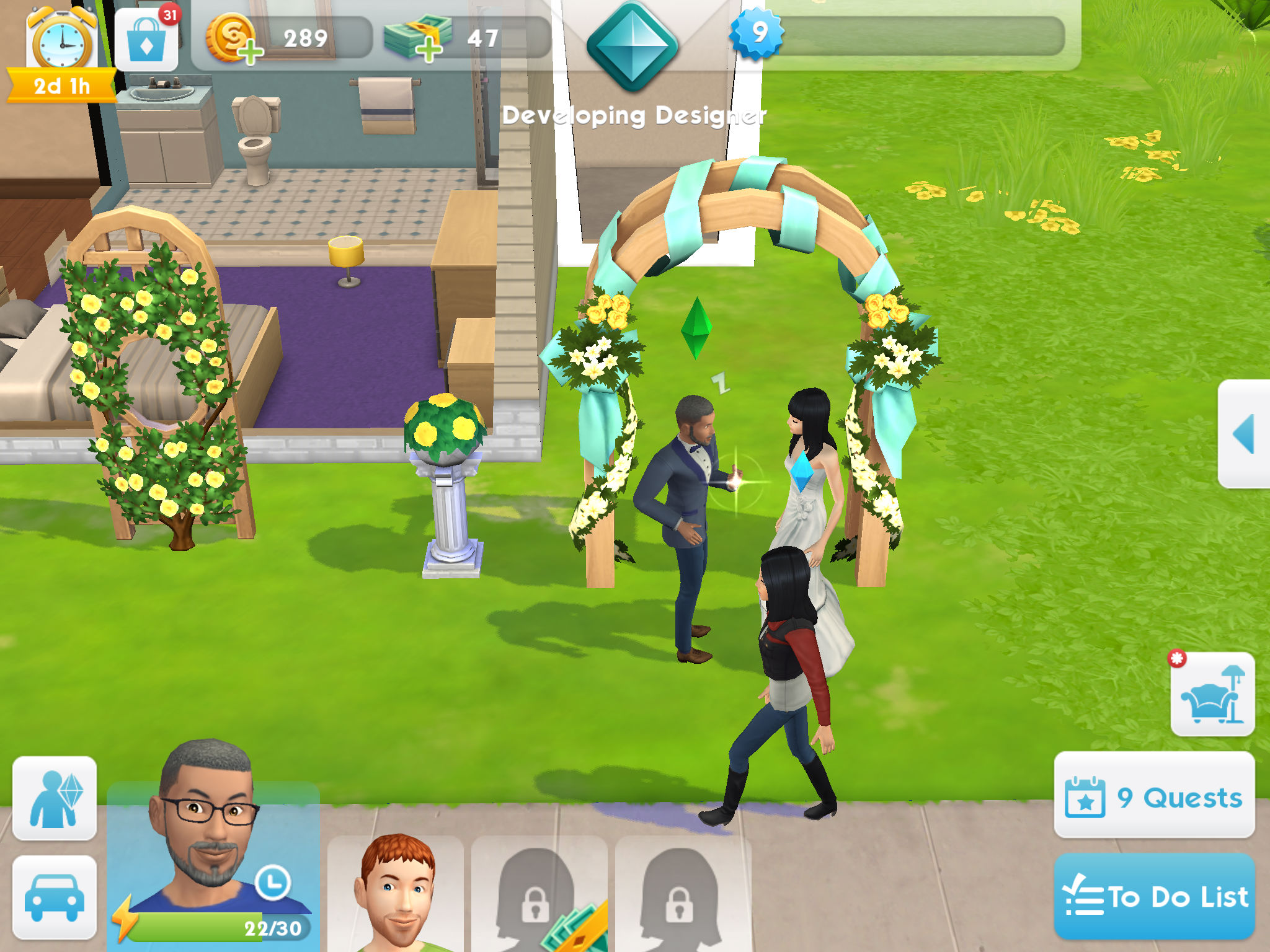 Online Parties in The Sims Mobile