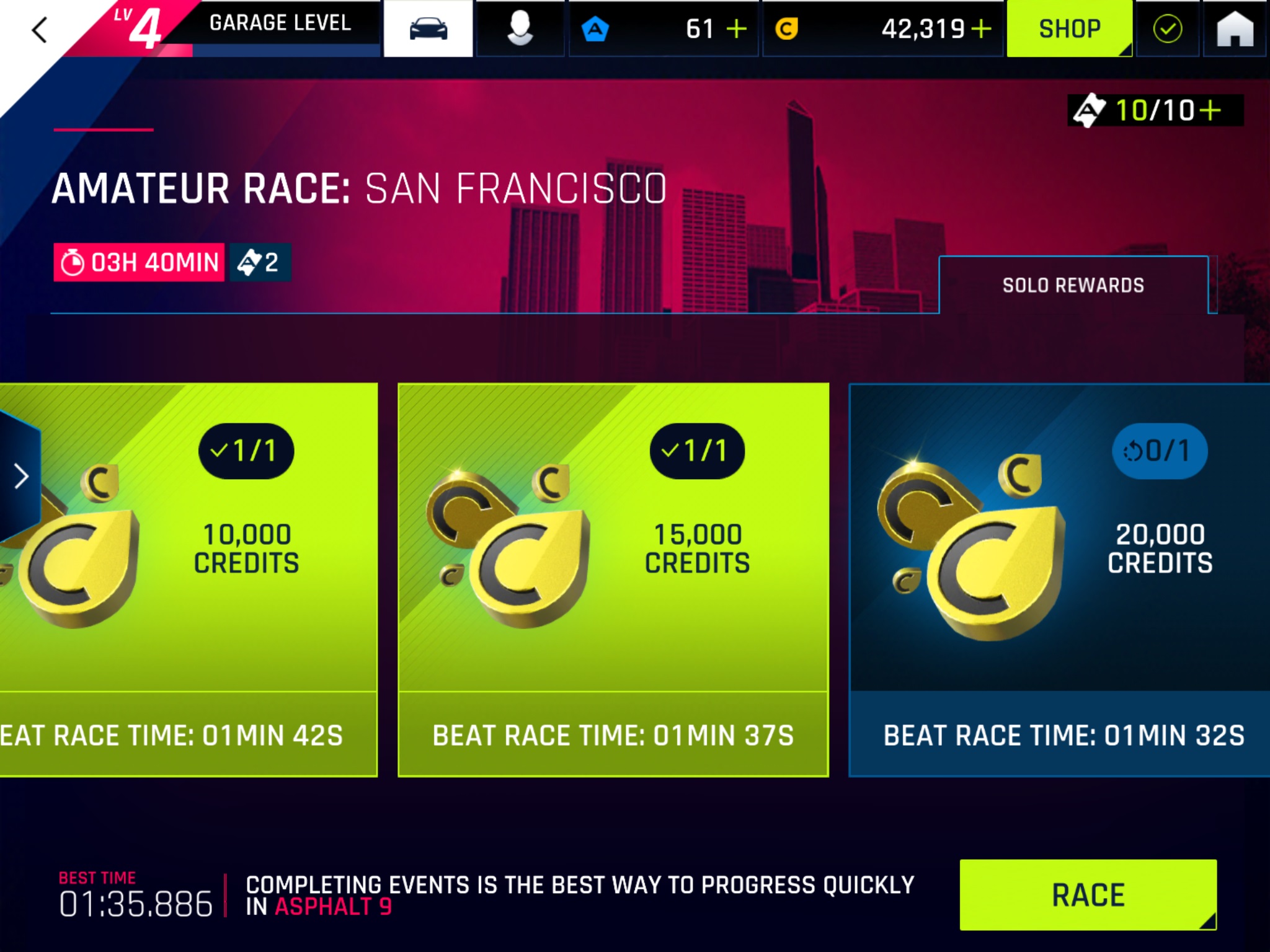 asphalt 9 legends - table for cheat engine