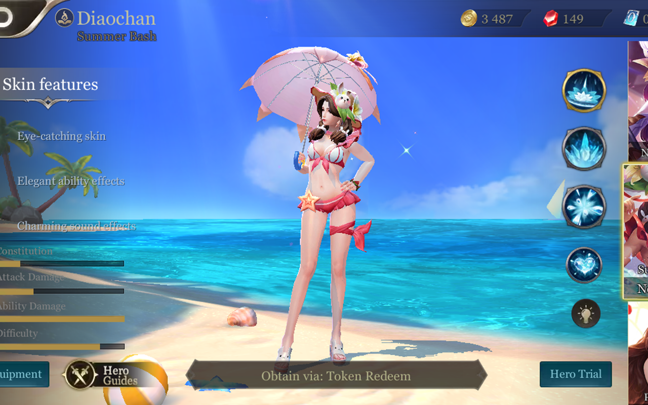 Summer Bash Diaochan Skin