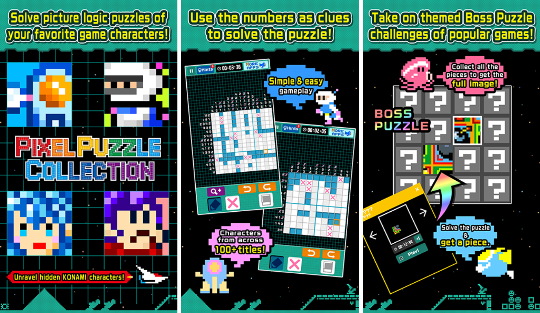 Konami Just Released 'Pixel Puzzle Collection' Which Is Basically 'Picross'  But With Konami Imagery And Music For Ios And Android – Toucharcade