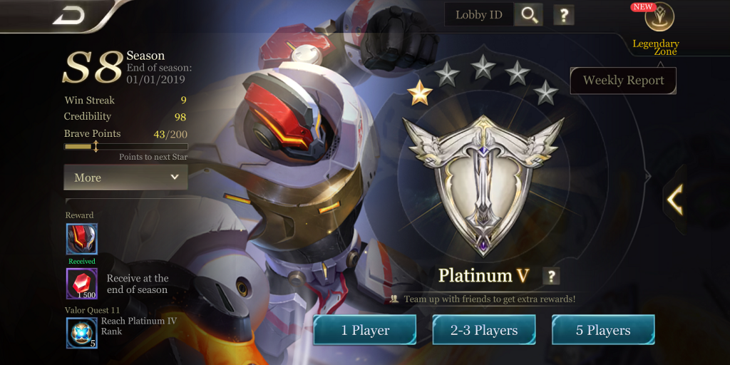 AOV season 8 platinum rewards