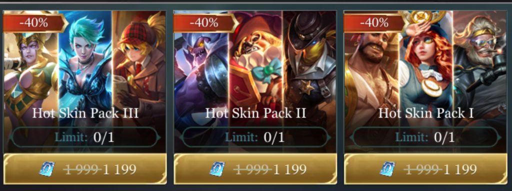 AOV sale skins