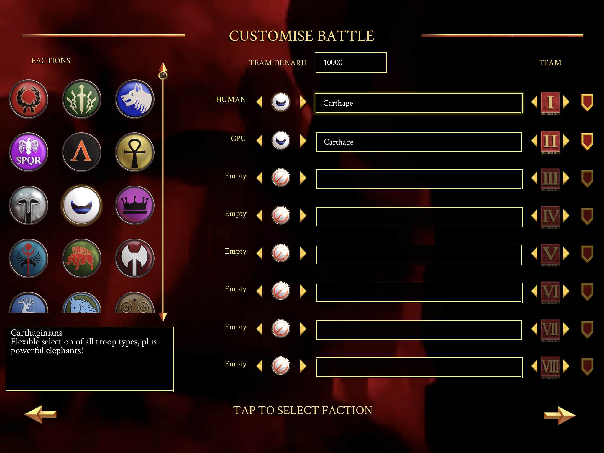 rome total war how to unlock factions