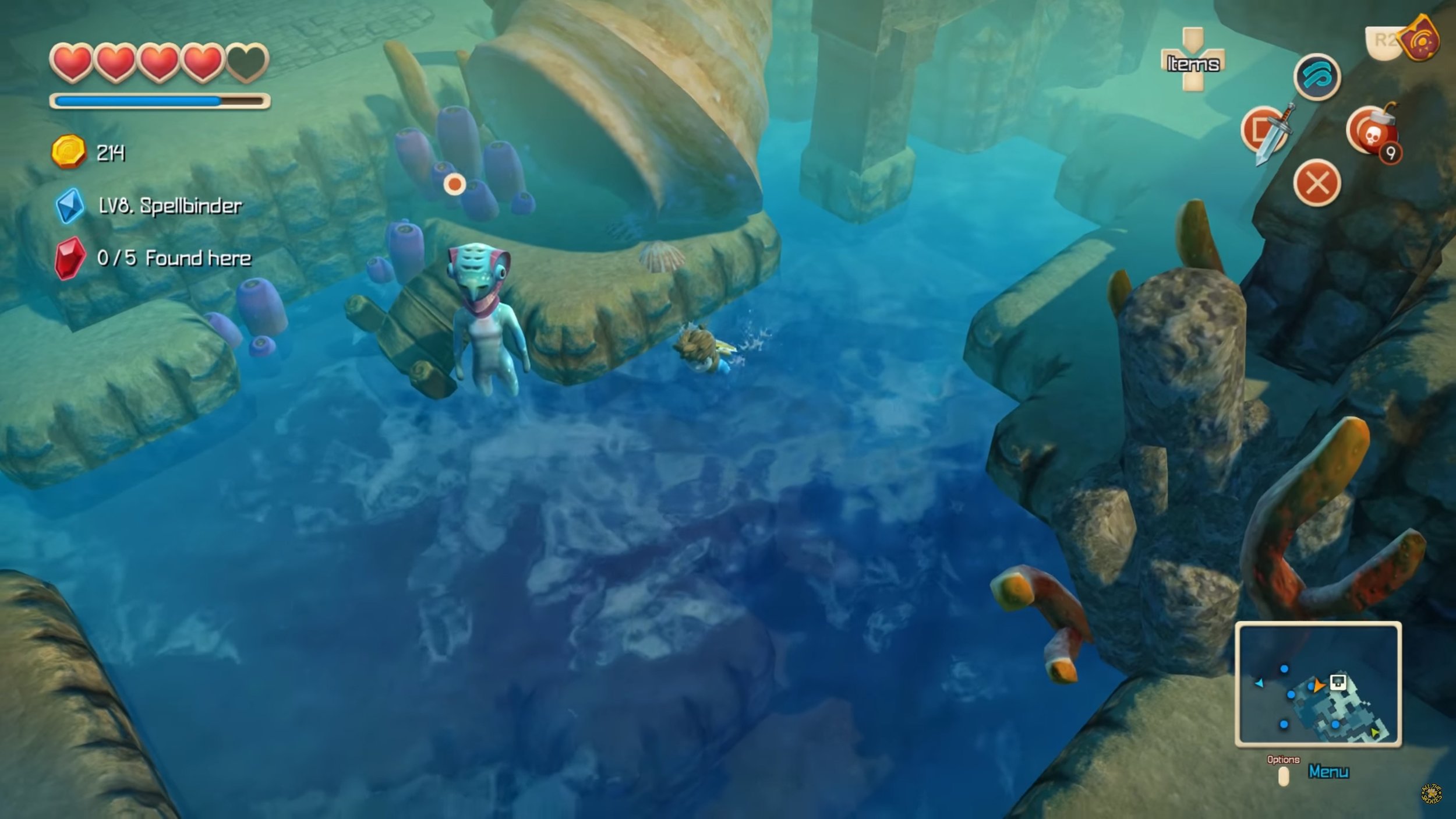 Oceanhorn заклинание огня