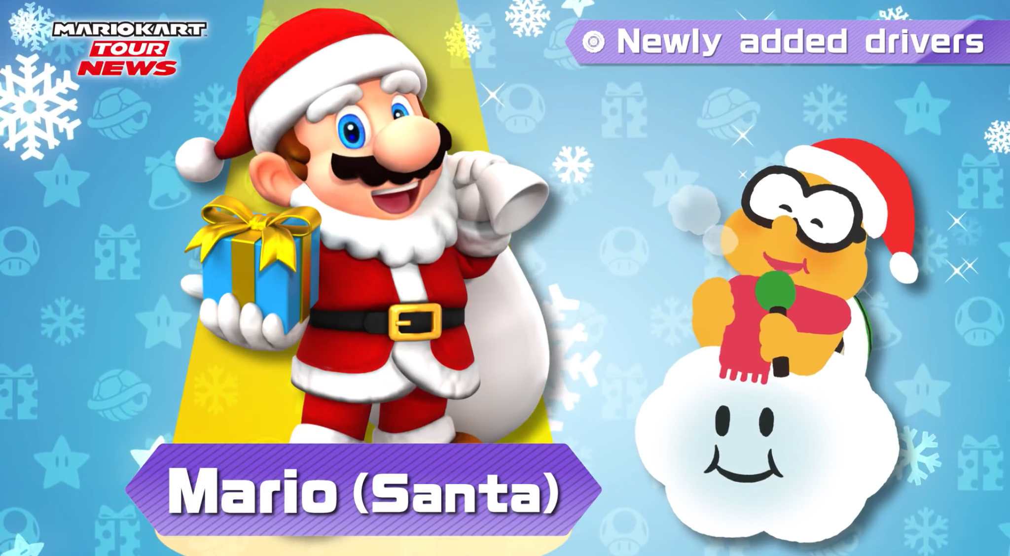 The Holiday Tour begins in the Mario Kart Tour game