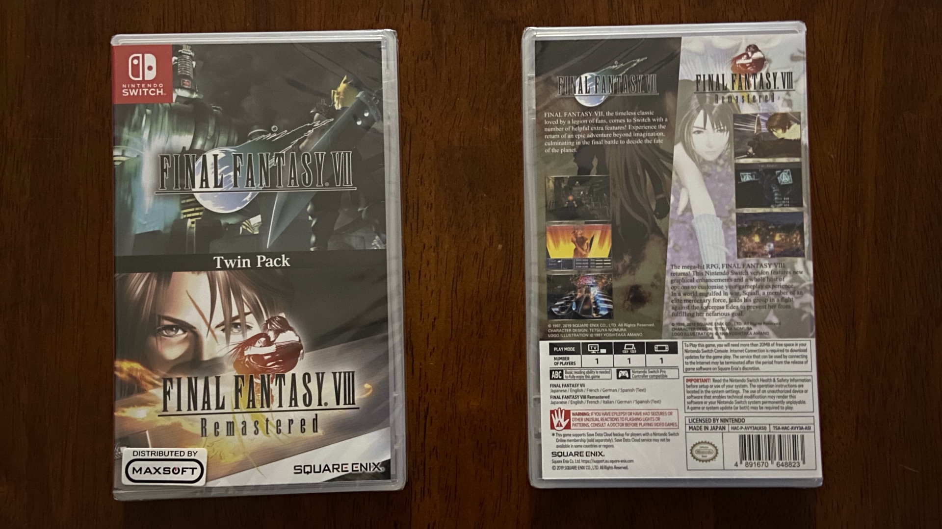 Final Fantasy VII and Final Fantasy VIII Remastered - Twin Pack (Nintendo  Switch) single