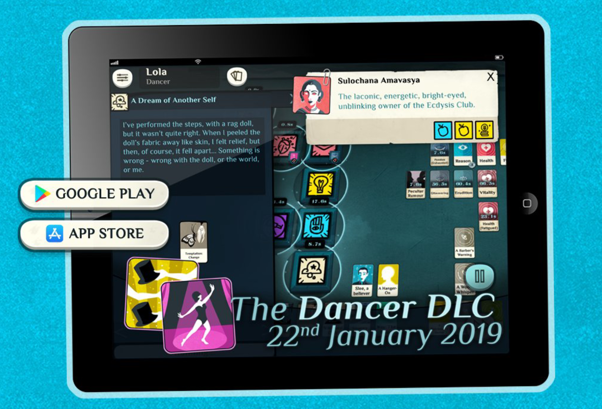 Playdigious And Weather Factory Just Revealed The Release Date And Price For The Dancer Dlc Coming To Cultist Simulator On Ios And Android Alongside A Big Update Gameup24