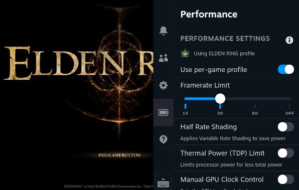 Steam Deck Performance Settings 