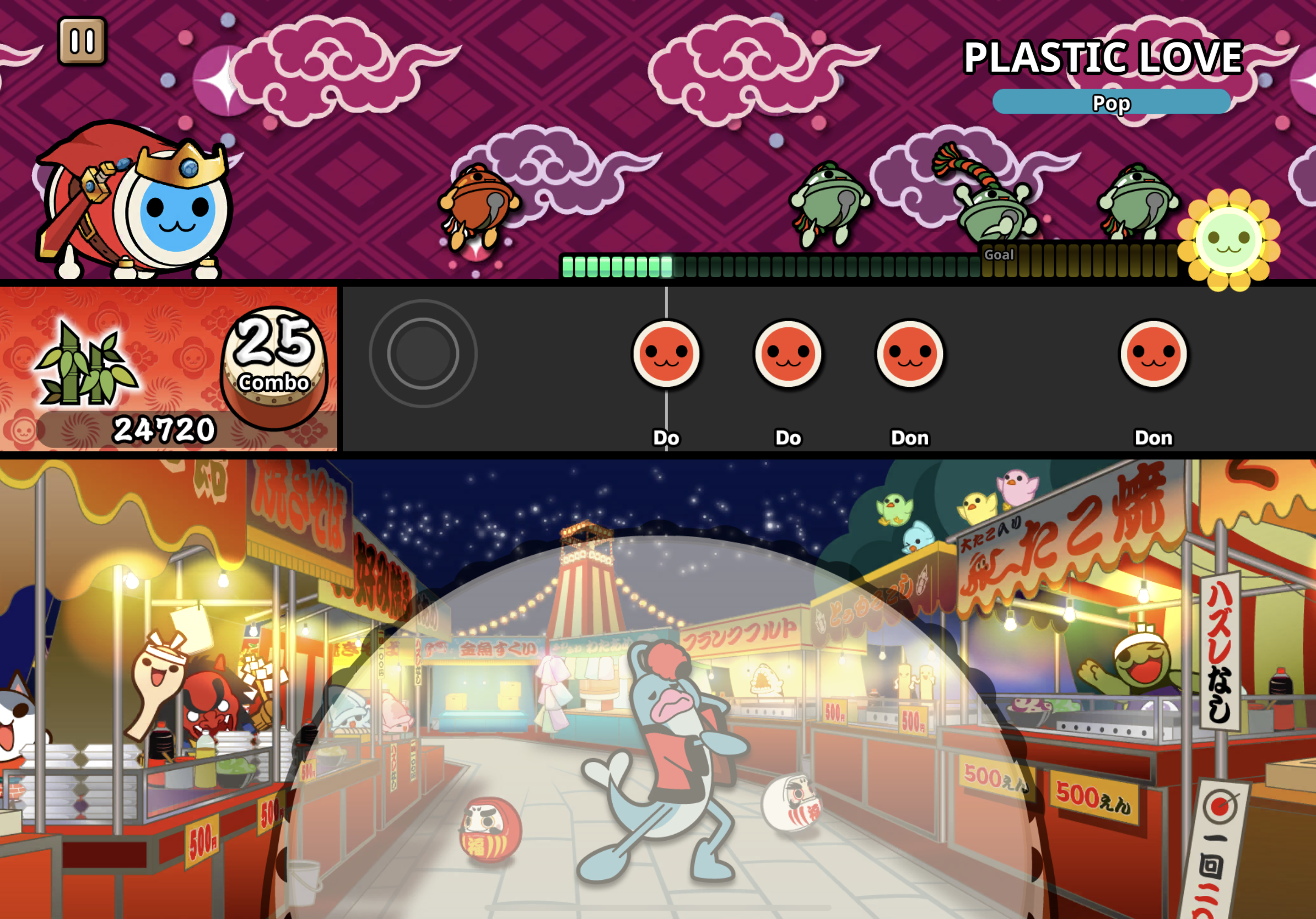 taiko no tatsujin pop tap premagati plastično ljubezen