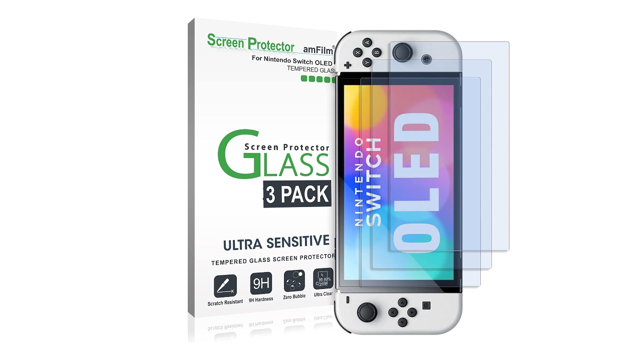 best switch oled screen protector tempered glass