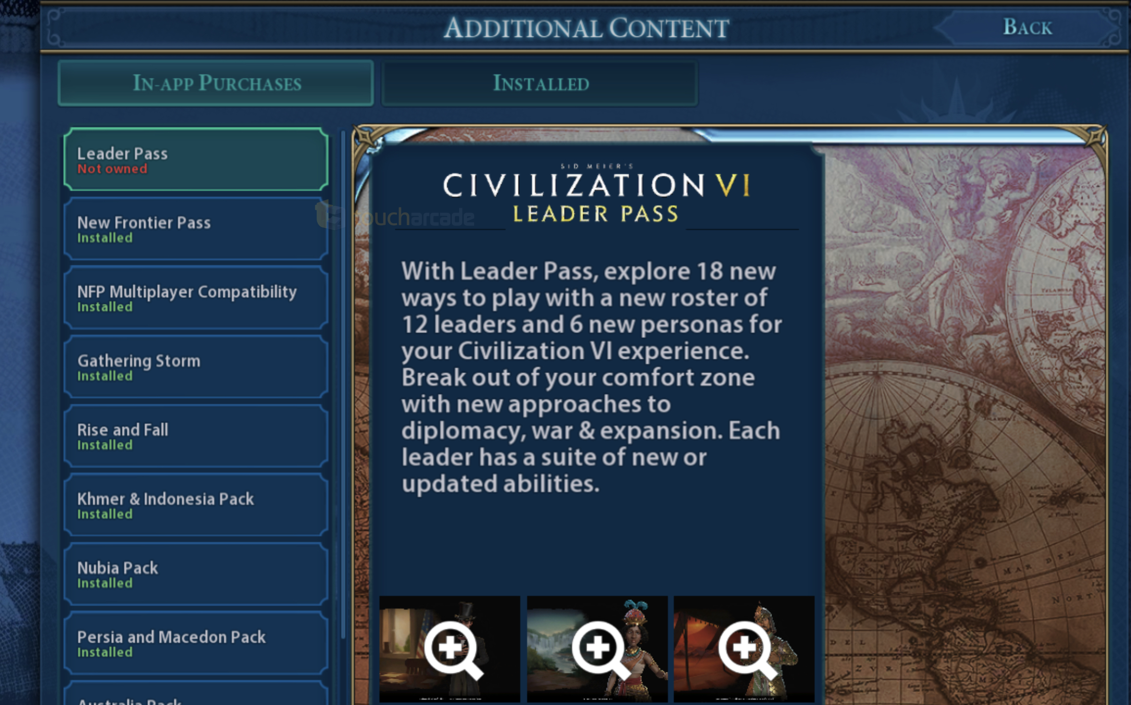 civilization 6 leader pass iOS download
