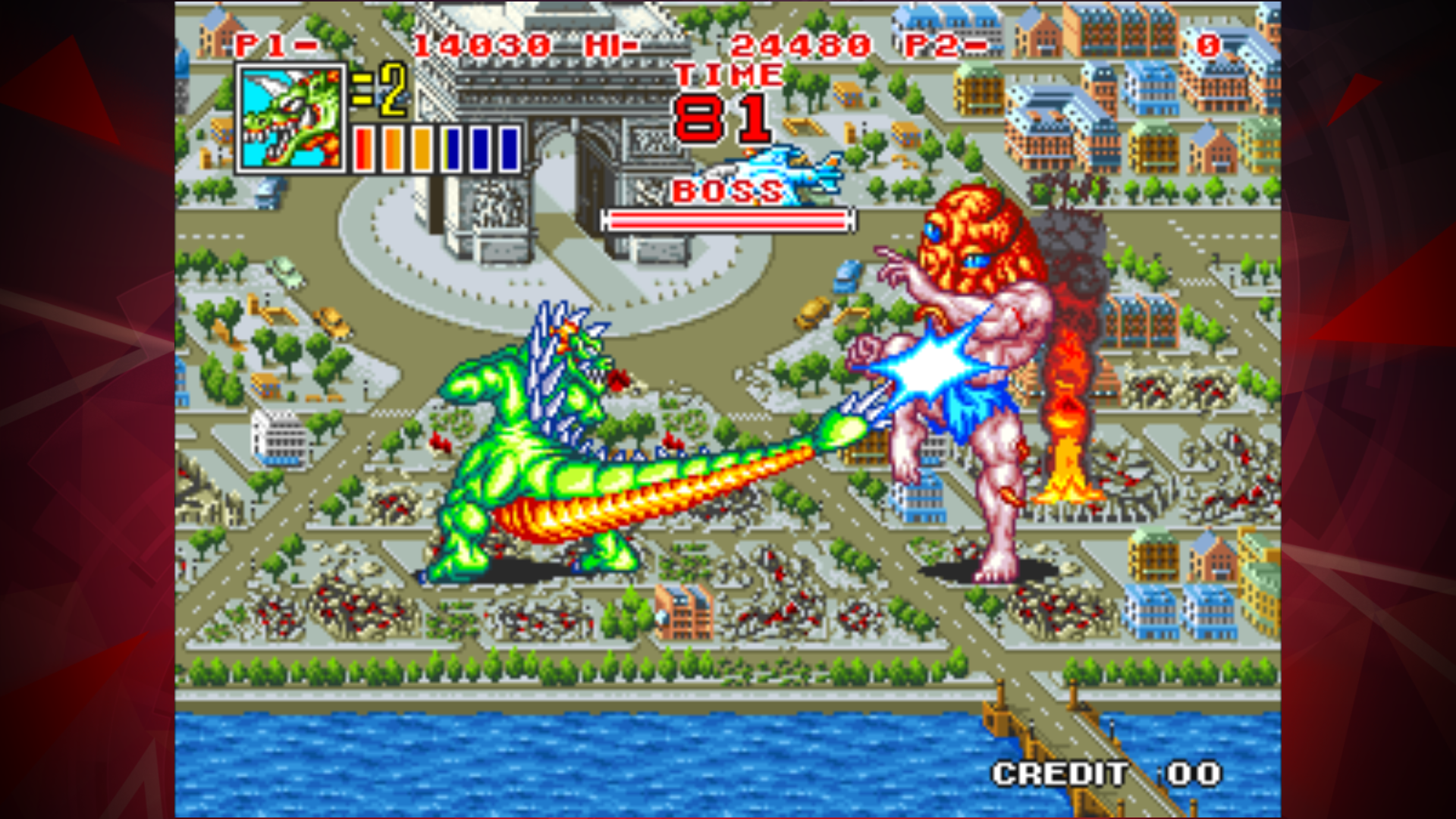 1992-Released Action Game 'King of the Monsters 2' ACA NeoGeo From
