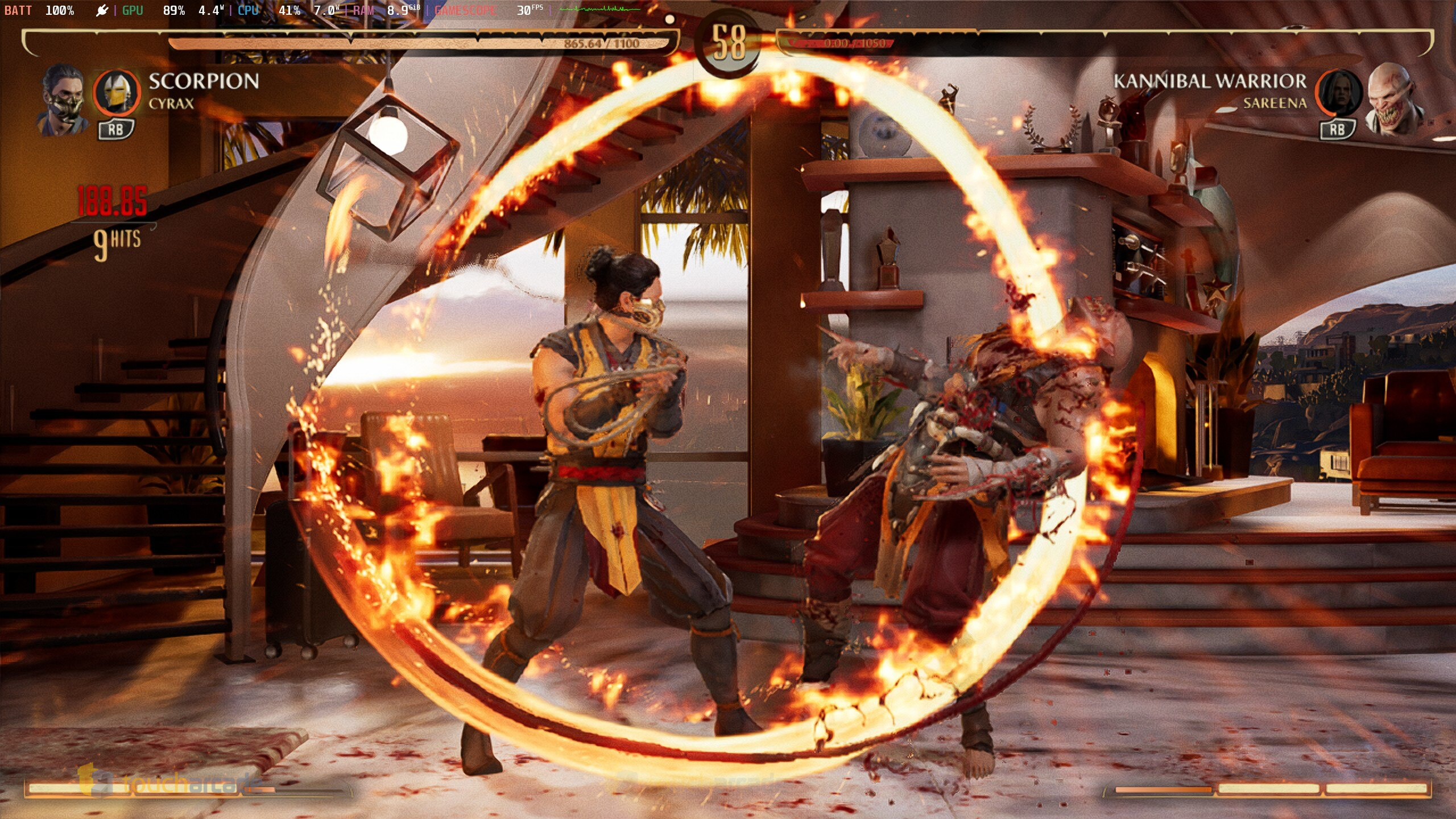 Steam Deck - Mortal Kombat 1 Gameplay  FSR 2 - SteamOS - CryoUtilities 