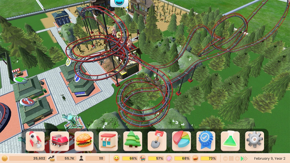 Análise: RollerCoaster Tycoon Adventures (Switch) é um loop pouco